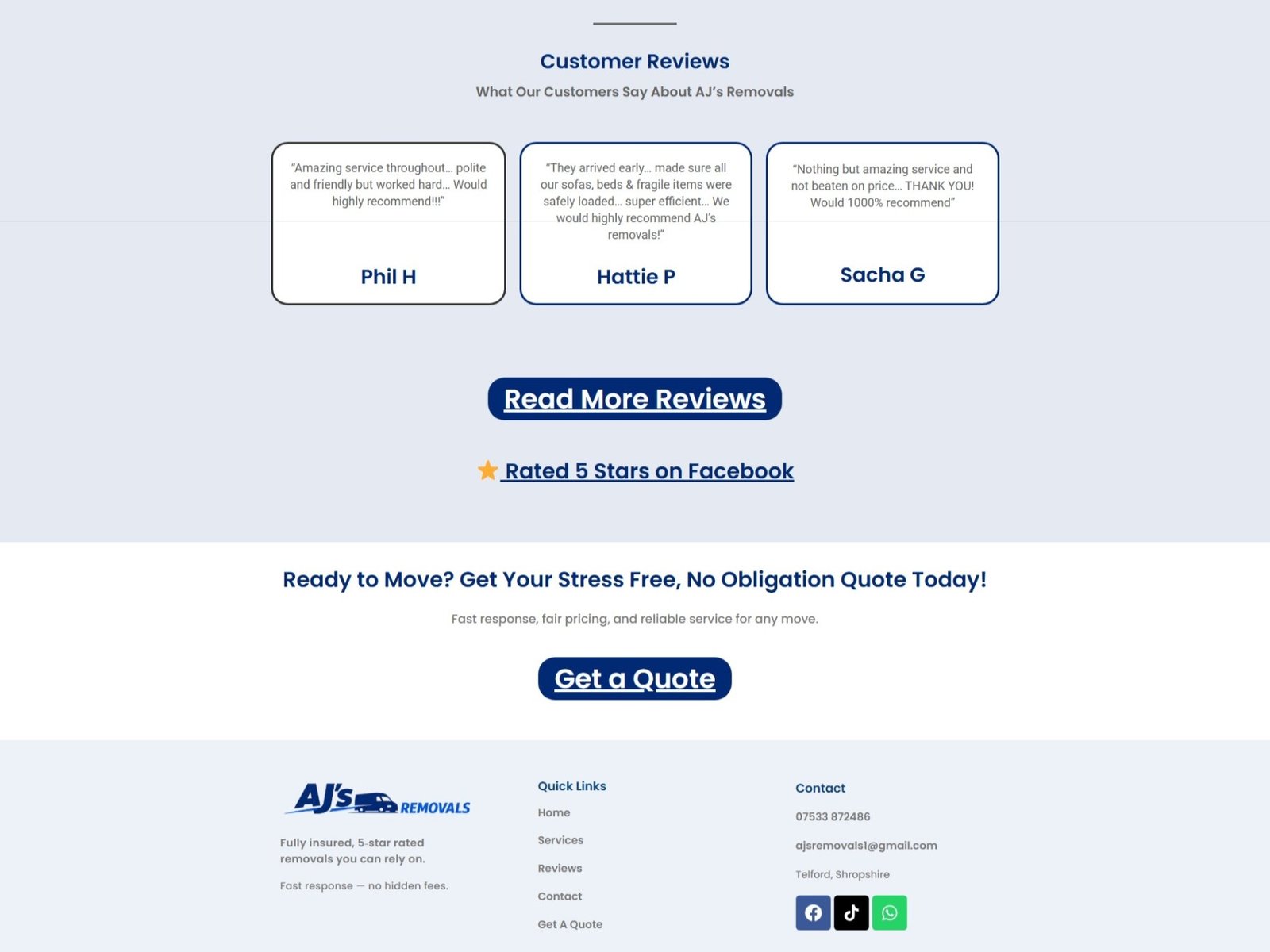 Review + Footer